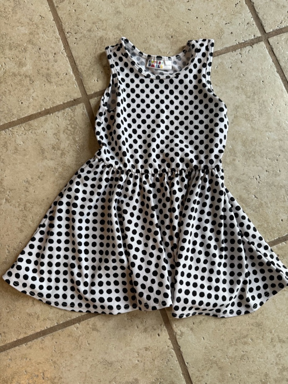 Dot Dot Smile Black &‎ White Polka Dot Tank Dress